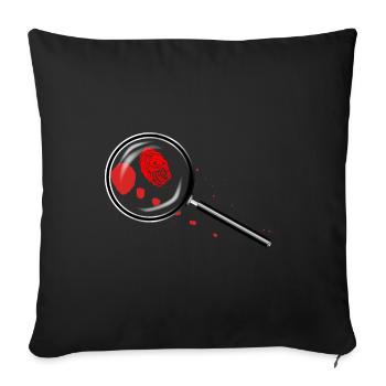 Détectives Loupe - Housse de coussin décorative 45 x 45 cm - noir - Devant