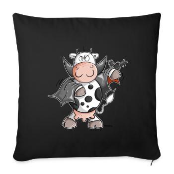 Dracula Cow I Vampire Fun - Sofa pillowcase 17,3'' x 17,3'' (45 x 45 cm) - black - Front