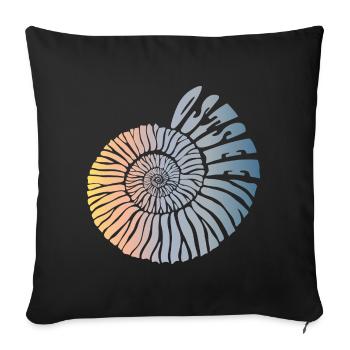 Mer Baltique (édition escargot) - Housse de coussin décorative 45 x 45 cm - noir - Devant
