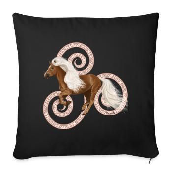 Haflinger Artos - Sofa pillowcase 17,3'' x 17,3'' (45 x 45 cm) - black - Front