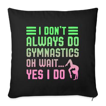 Gymnastics sport - Sofa pillowcase 17,3'' x 17,3'' (45 x 45 cm) - black - Front