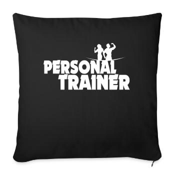 Certified Personal Trainer, Personal Trainer, GYM - Housse de coussin décorative 45 x 45 cm - noir - Devant