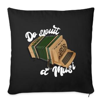 Harmonica - Do spuit d'Musi | ZiachON! - Sofa pillowcase 17,3'' x 17,3'' (45 x 45 cm) - black - Front