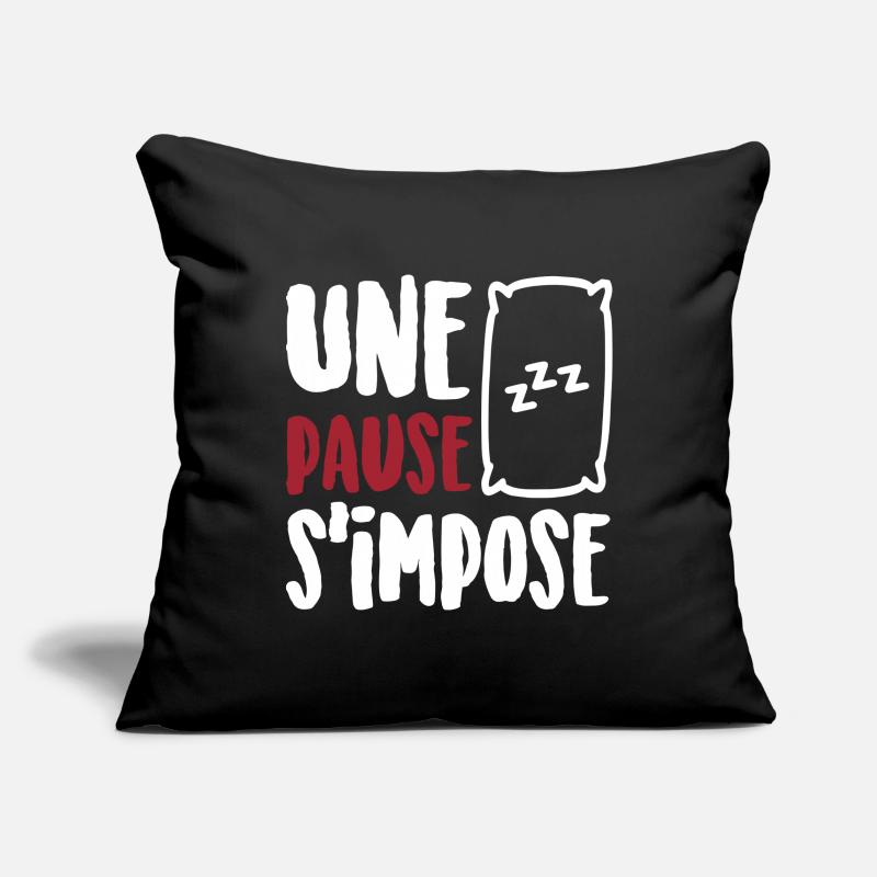 Une pause s'impose Housse de coussin décorative 45 x 45 cm