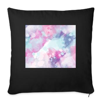 Impression aquarelle - Housse de coussin décorative 45 x 45 cm - noir - Devant