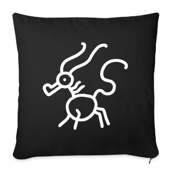 Dragon Minimal - Housse de coussin décorative 45 x 45 cm - noir - Devant