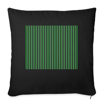 green and pink stripes geek cheap t shirt printing - Sofa pillowcase 17,3'' x 17,3'' (45 x 45 cm) - black - Front