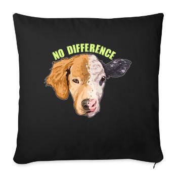 Animal Rights March Gift For Vegans & Vegetarians - Housse de coussin décorative 45 x 45 cm - noir - Devant
