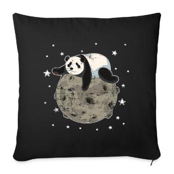 Panda - Sofakissenbezug 45 x 45 cm - Schwarz - Vorne
