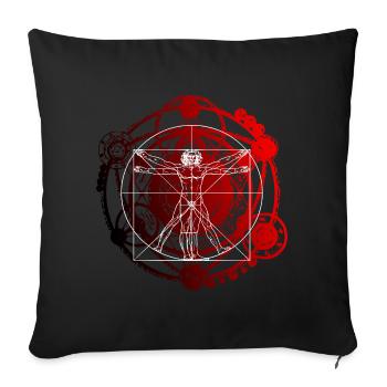 Symbol Zirkel des Lebens - Sofakissenbezug 45 x 45 cm - Schwarz - Vorne