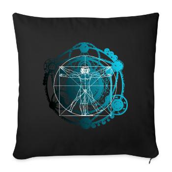 Symbol Zirkel des Lebens - Sofakissenbezug 45 x 45 cm - Schwarz - Vorne