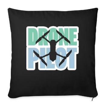 Drone Pilot Drones Drones Drone Racing Gift - Sofa pillowcase 17,3'' x 17,3'' (45 x 45 cm) - black - Front