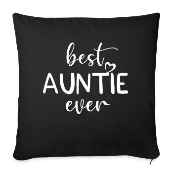 best Auntie ever - Housse de coussin décorative 45 x 45 cm - noir - Devant
