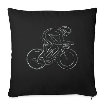 Cycling - Sofa pillowcase 17,3'' x 17,3'' (45 x 45 cm) - black - Front