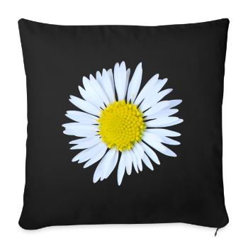 Daisy - Sofa pillowcase 17,3'' x 17,3'' (45 x 45 cm) - black - Front