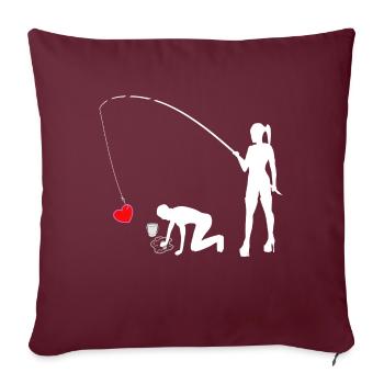 Domina - Housse de coussin décorative 45 x 45 cm - bordeaux - Devant