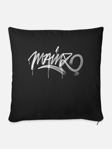 Mainz Graffiti Tag Style - Sofakissenbezug 45 x 45 cm - Schwarz