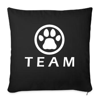 Dog dog - Sofa pillowcase 17,3'' x 17,3'' (45 x 45 cm) - black - Front