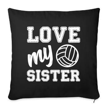 Volleyball Volleyball Player Beach Volleyball Player - Sofa pillowcase 17,3'' x 17,3'' (45 x 45 cm) - black - Front