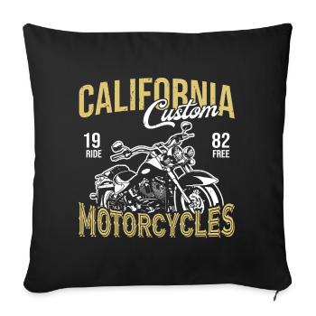 California Custom Motorcycles - Sofa pillowcase 17,3'' x 17,3'' (45 x 45 cm) - black - Front