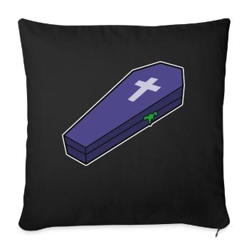 Cercueil morts-vivants - Housse de coussin décorative 45 x 45 cm - noir - Devant