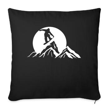 Snowboard Snowboarder - Sofakissenbezug 45 x 45 cm - Schwarz - Vorne