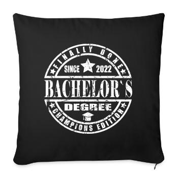 Baccalauréat depuis 2022 - Housse de coussin décorative 45 x 45 cm - noir - Devant