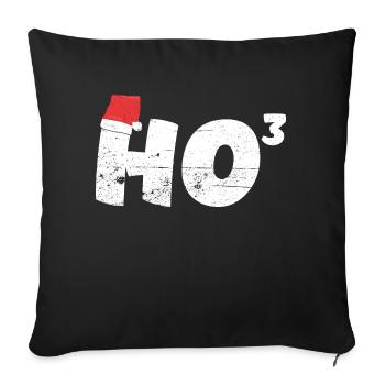Ho 3 Professeur de mathématiques de Noël Santa HO HO HO - Housse de coussin décorative 45 x 45 cm - noir - Devant