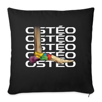 Osteo - Osteopath Geschenk Osteopathie Osteo - Sofakissenbezug 45 x 45 cm - Schwarz - Vorne
