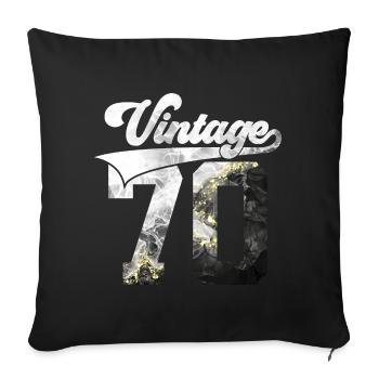 56E ANNIVERSAIRE MILLÉSIME 1970 - Housse de coussin décorative 45 x 45 cm - noir - Devant