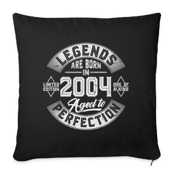 Born in 2004 Legends Birthday Gift - Sofa pillowcase 17,3'' x 17,3'' (45 x 45 cm) - black - Front