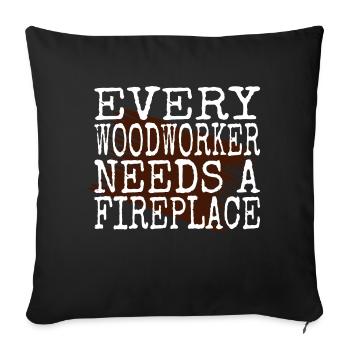 carpenter hoodies and sweatshirts chainsaw grab - Sofa pillowcase 17,3'' x 17,3'' (45 x 45 cm) - black - Front
