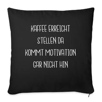 sucht chemische formel cafe kaffee - Sofakissenbezug 45 x 45 cm - Schwarz - Vorne