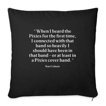 Music Quote - Sofa pillowcase 17,3'' x 17,3'' (45 x 45 cm) - black - Front