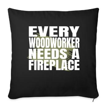 americas funny carpenter quotes jokes - Sofakissenbezug 45 x 45 cm - Schwarz - Vorne