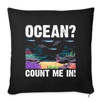 Ocean Zooologist Marine Biologist Marine Marine Biology - Sofa pillowcase 17,3'' x 17,3'' (45 x 45 cm) - black - Front
