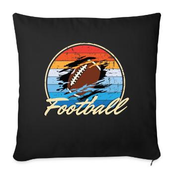 American Football Playing Football Gift Idea - Sofa pillowcase 17,3'' x 17,3'' (45 x 45 cm) - black - Front