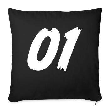 01 - Team - Sofa pillowcase 17,3'' x 17,3'' (45 x 45 cm) - black - Front