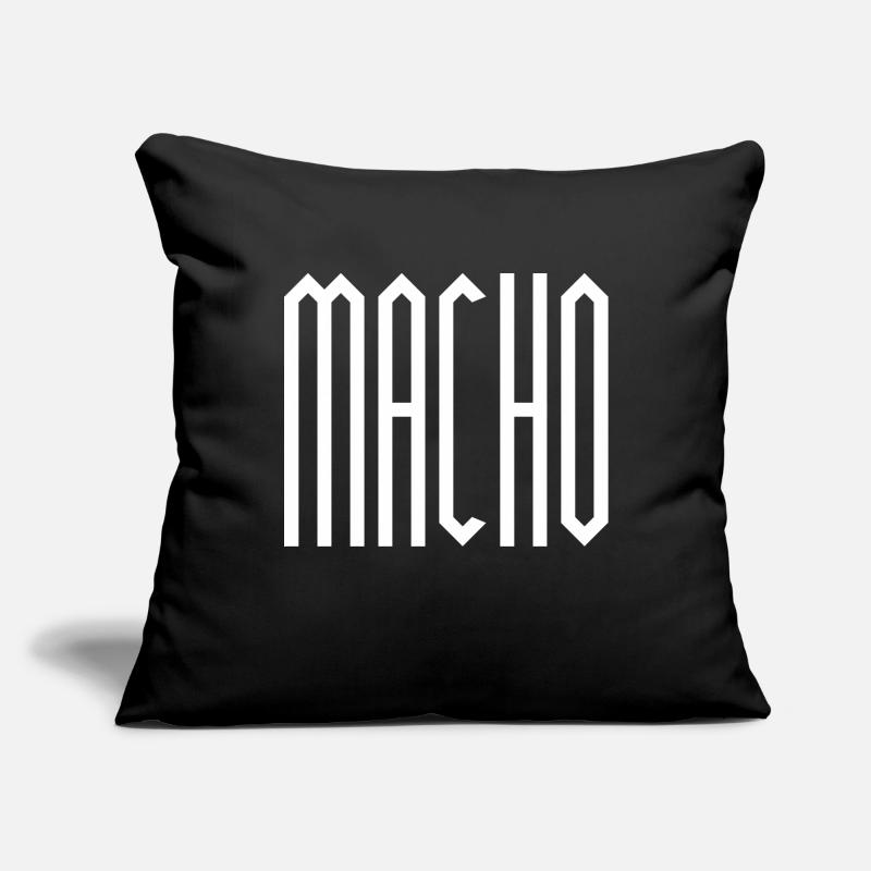 MACHO Housse de coussin décorative 45 x 45 cm