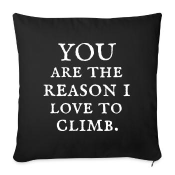 Wall Climbing Rock Climbing - Sofa pillowcase 17,3'' x 17,3'' (45 x 45 cm) - black - Front