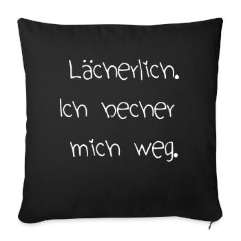 Party feiern Festival bechern saufen Alkohol - Sofakissenbezug 45 x 45 cm - Schwarz - Vorne