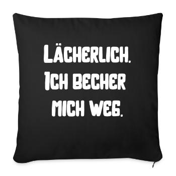 Party feiern Festival bechern saufen Alkohol - Sofakissenbezug 45 x 45 cm - Schwarz - Vorne