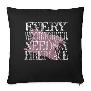 construction carpenter carpenter jokes tshirts - Sofa pillowcase 17,3'' x 17,3'' (45 x 45 cm) - black - Front