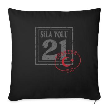 Diyarbakır - Housse de coussin décorative 45 x 45 cm - noir - Devant