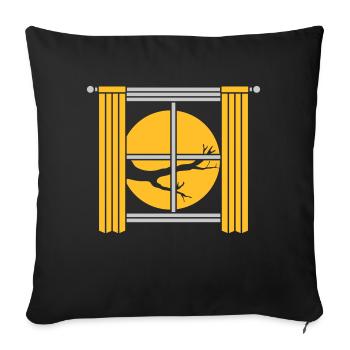 Home View Moon Night - Sofa pillowcase 17,3'' x 17,3'' (45 x 45 cm) - black - Front