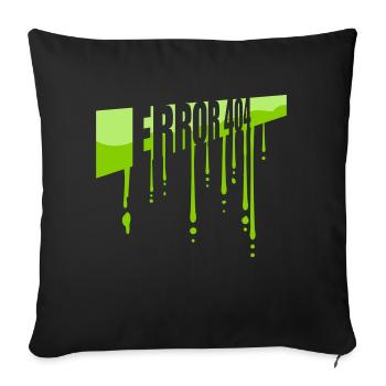 Mucus Drops Error 404 - Sofa pillowcase 17,3'' x 17,3'' (45 x 45 cm) - black - Front