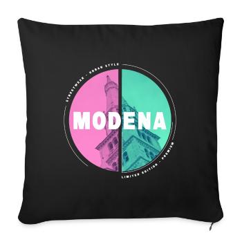 Modena Italien Stadt Skyline Kathedrale Urlaub - Sofakissenbezug 45 x 45 cm - Schwarz - Vorne