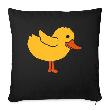 Duck Cute Chicken Chick - Sofa pillowcase 17,3'' x 17,3'' (45 x 45 cm) - black - Front