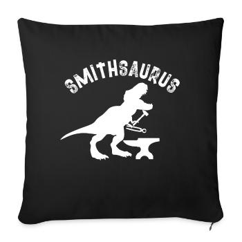 smithsaurus Design for a blacksmith or forge lover - Sofakissenbezug 45 x 45 cm - Schwarz - Vorne