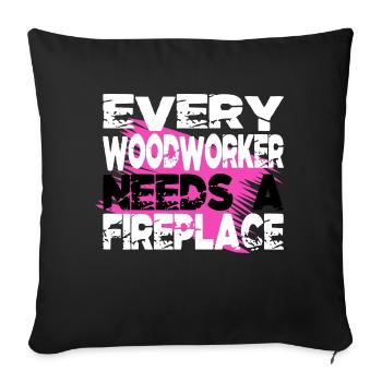 apprenti cadeau d’anniversaire arboriculteurs arbre heureux - Housse de coussin décorative 45 x 45 cm - noir - Devant